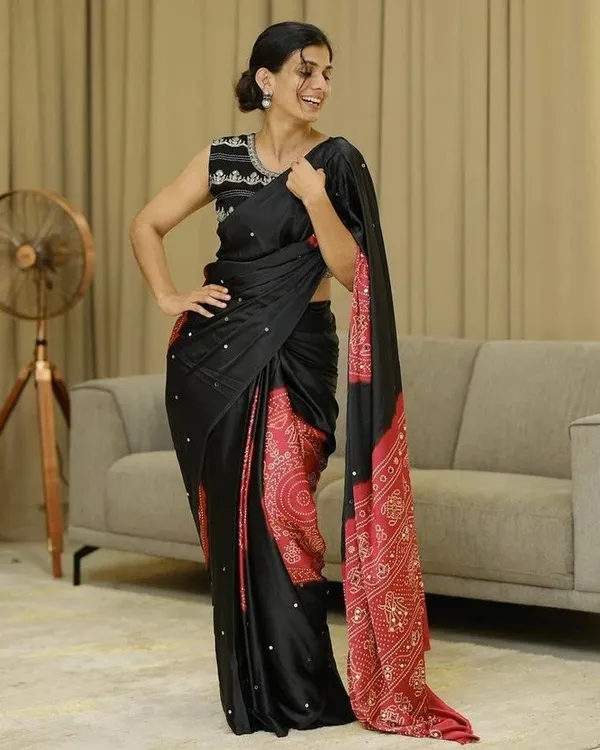 Black_Modal_Silk_Folk_Mandala_Printed_Saree_For_Women
