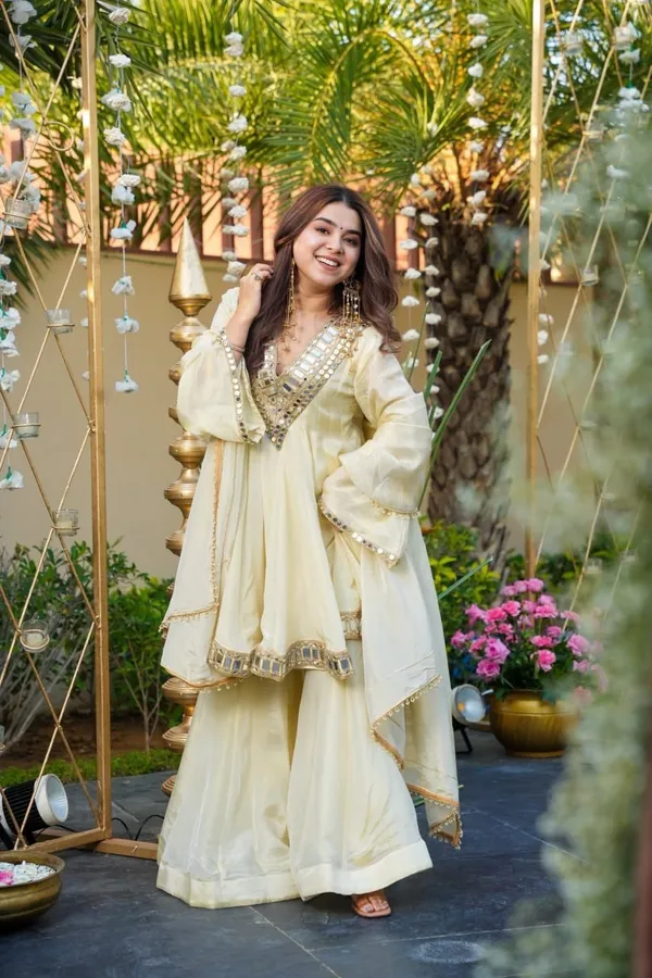 Cream_Modal_Silk_Mirror_Embroidery_Wide-Leg_Palazzo_For_Women