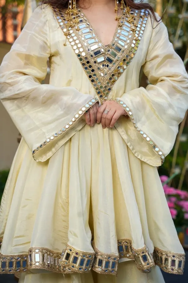 Cream_Modal_Silk_Mirror_Embroidery_Wide-Leg_Palazzo_For_Women