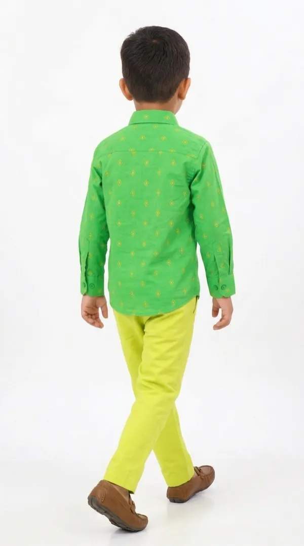 Green_And_Yellow_Cotton_Relaxed_Fit_Printed_Shirt_&_Pant_Set_For_Boys