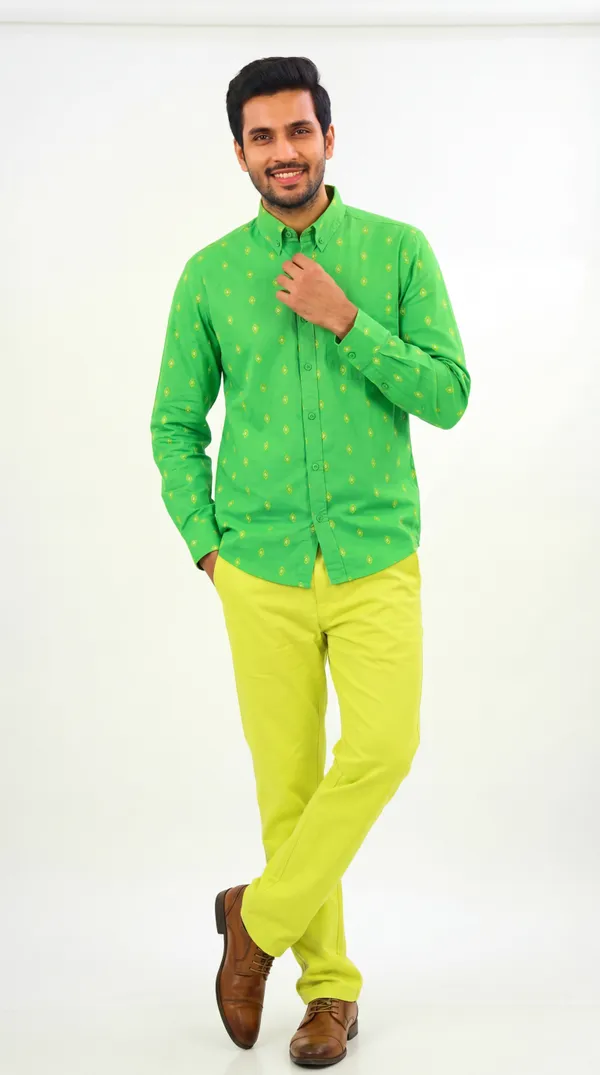 Green_And_Yellow_Cotton_Slim_Fit_Printed_Shirt_&_Pant_Set_For_Men