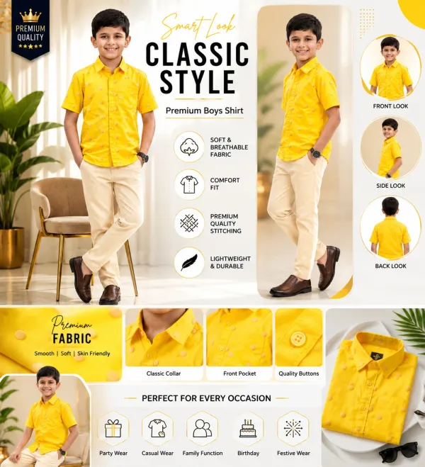 Yellow_And_Beige_Cotton_Printed_Shirt_&_Beige_Chino_Set_For_Boys