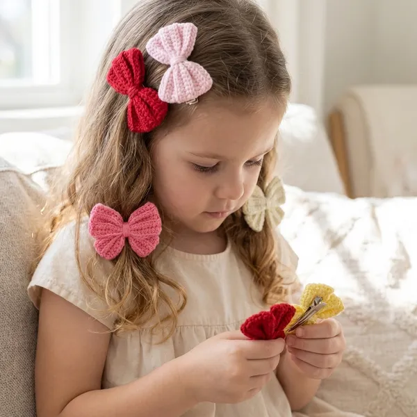 Handmade_Crochet_Bow_Hair_Clips_-_Set_of_6_Multicolor_Bows