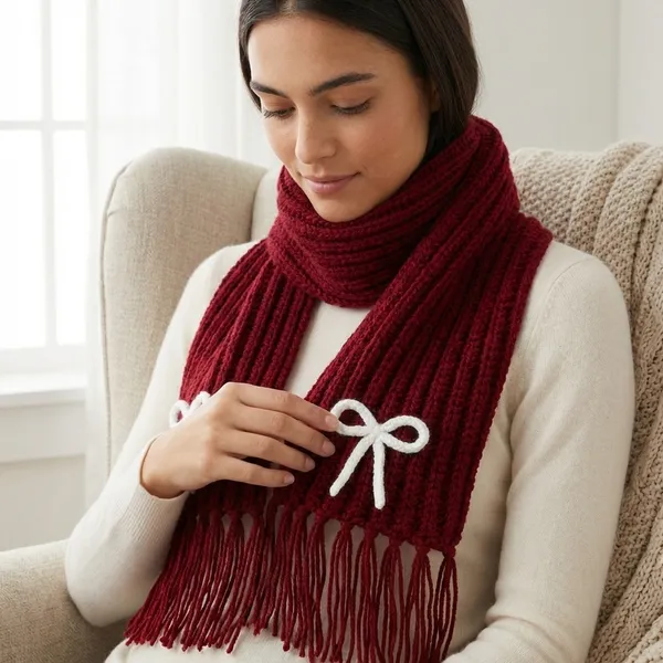 Deep_Maroon_Knitted_Winter_Scarf_with_White_Bow_Accents