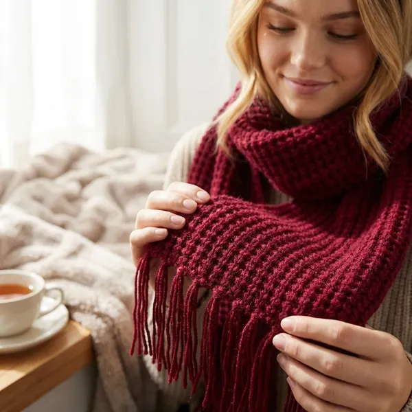 Red_Knit_Winter_Scarf_with_Tassels