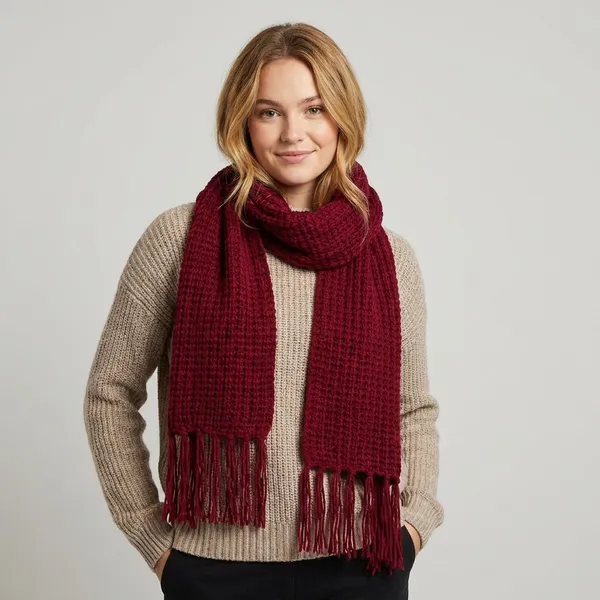 Red_Knit_Winter_Scarf_with_Tassels