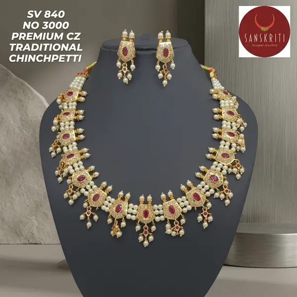 Gold_Plated_Cz_Ruby_Chinchpeti_Traditional_Necklace_Set_For_Women