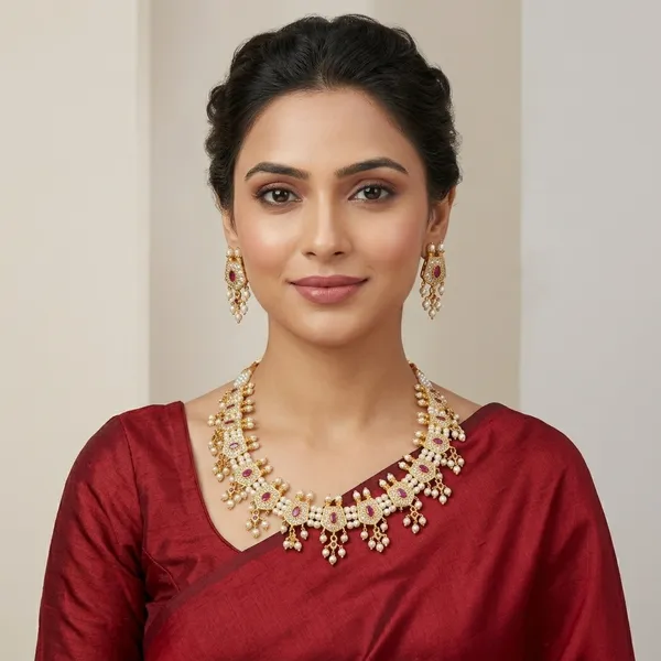 Gold_Plated_Cz_Ruby_Chinchpeti_Traditional_Necklace_Set_For_Women