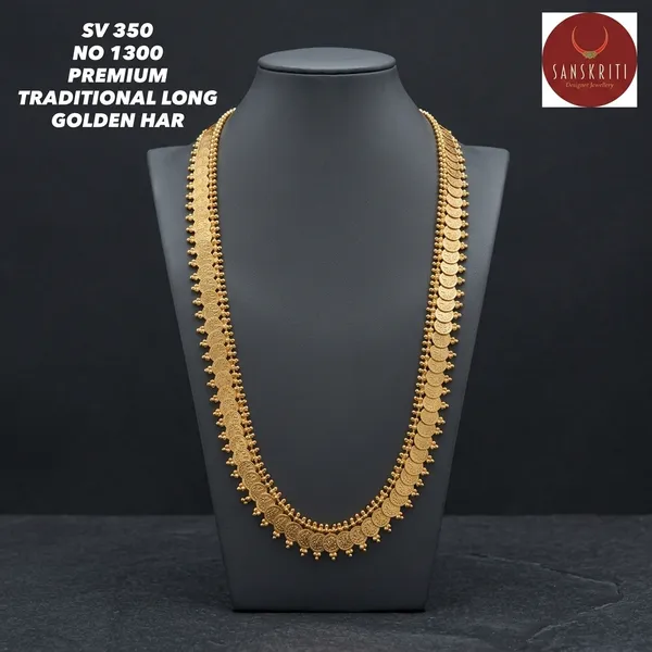Gold_Micro_Polish_Coin_Motif_Traditional_Long_Haar_Necklace_For_Women