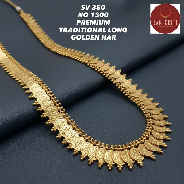 Gold_Micro_Polish_Coin_Motif_Traditional_Long_Haar_Necklace_For_Women