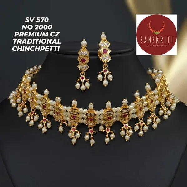 Gold_Micro_Polish_Cz_Stone_Pearl_Drop_Chinchpeti_Necklace_Set_For_Women
