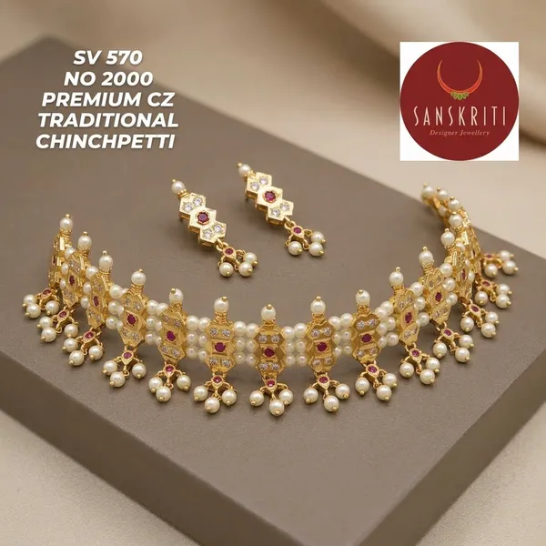 Gold_Micro_Polish_Cz_Stone_Pearl_Drop_Chinchpeti_Necklace_Set_For_Women