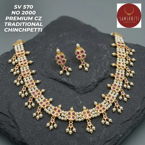 Gold_Micro_Polish_Cz_Ruby_Pearl_Chinchpeti_Necklace_Set_For_Women