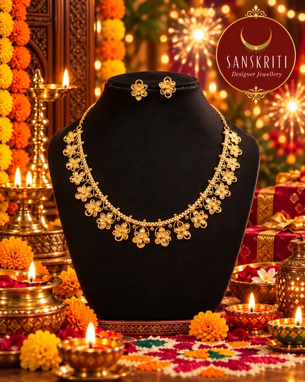 Floral_Necklace-Earrings_Set_