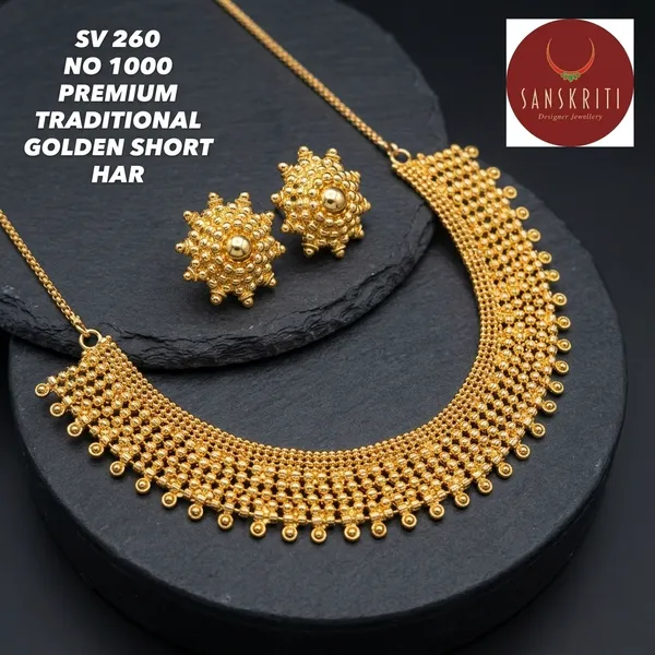 Gold_Micro_Polish_Beadwork_Traditional_Short_Har_Necklace_Set_For_Women