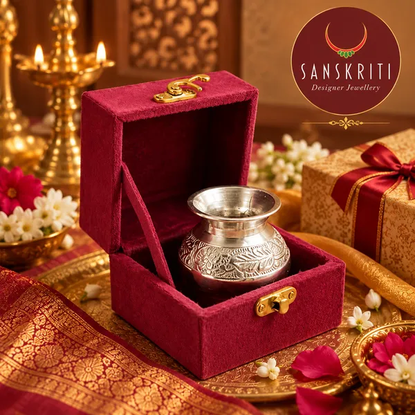 German_Silver_Kalash_(Loti)_With_Velvet_Box_Packing