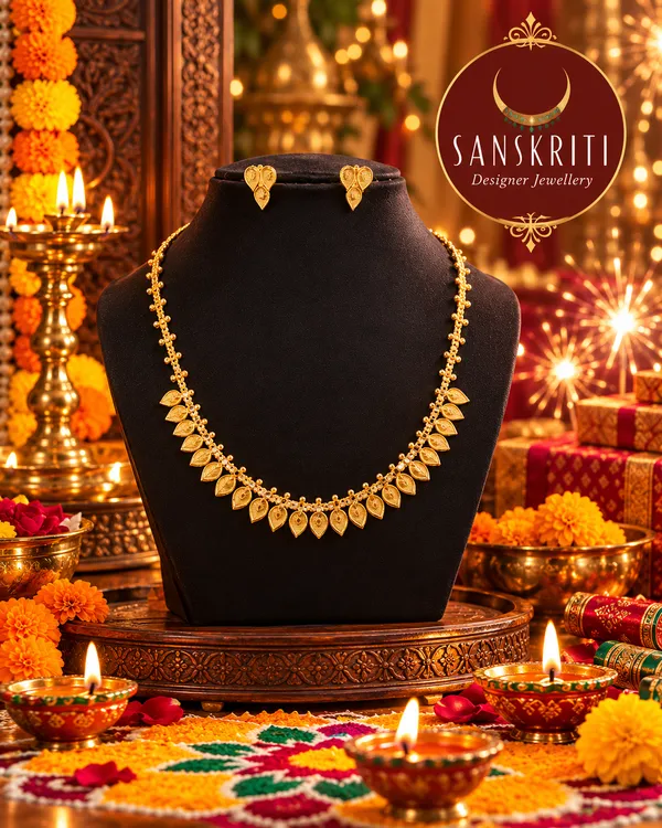 Golden_Necklace-Earrings_Set_
