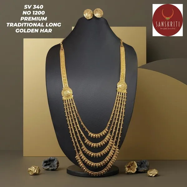 Gold_Micro_Polish_Floral_Medallion_Traditional_Long_Haar_Necklace_Set_For_Women