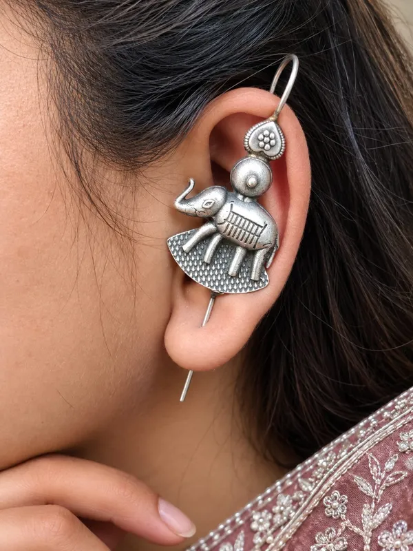 Navratri_Special-BEAUTIFUL_LIGHT_WEIGHT_SILVERLOOKLIKE_LIGHT_WEIGHT_EARCUFF