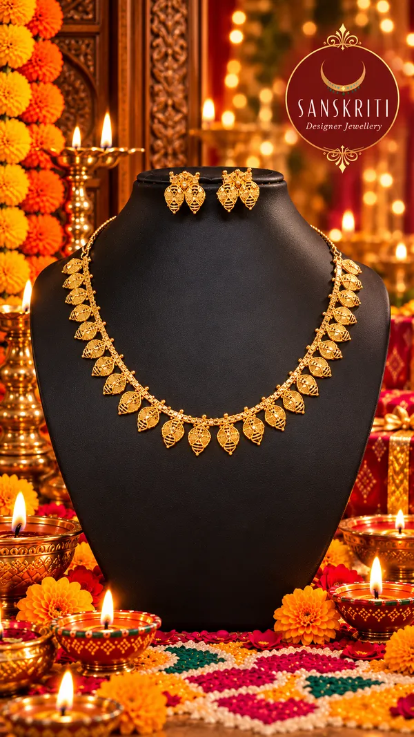 Traditional_Golden_Necklace-Earrings_set_