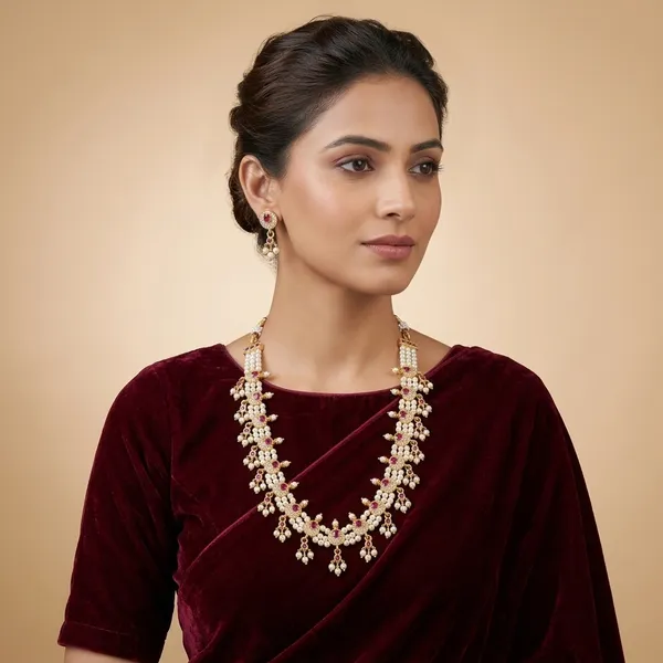 Gold_Cz_Traditional_Chinchpeti_Pearl_Ruby_Necklace_Set_For_Women