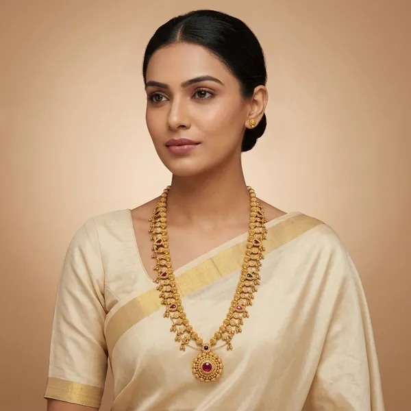 Gold_Micro_Polish_Ruby_Stone_Kolhapuri_Saaj_Long_Necklace_For_Women