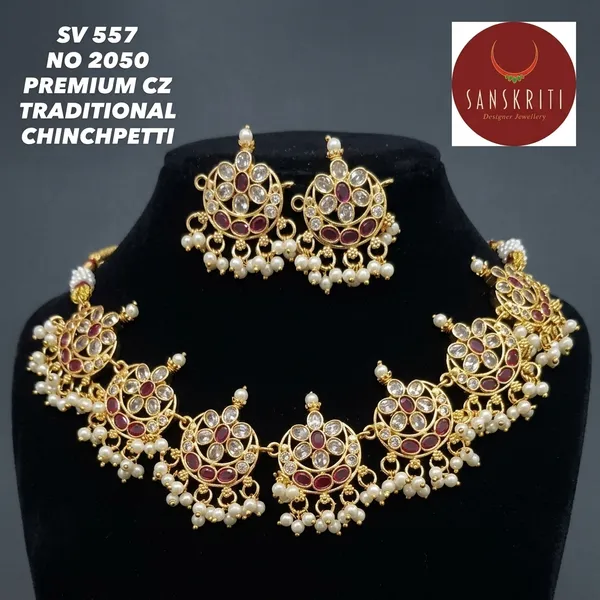 Gold_Micro_Polish_Cz_Ruby_Pearl_Drop_Chinchpeti_Necklace_Set_For_Women