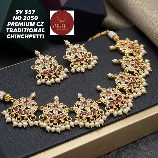Gold_Micro_Polish_Cz_Ruby_Pearl_Drop_Chinchpeti_Necklace_Set_For_Women