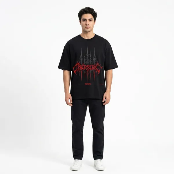 Black_French_Terry_Cotton_Oversized_Star_Emblem_T_Shirt_For_Unisex