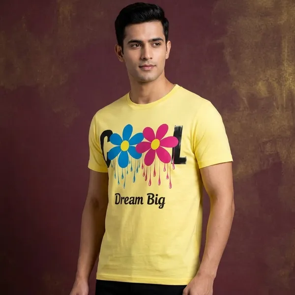 Yellow_Cotton_Regular_Fit_Graphic_Print_T_Shirt_For_Unisex
