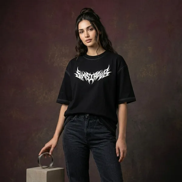 Black_French_Terry_Cotton_Oversized_Graphic_Print_T_Shirt_For_Unisex
