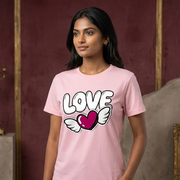Pink_Cotton_Regular_Fit_Love_Graphic_Print_Round_Neck_T_Shirt_For_Unisex