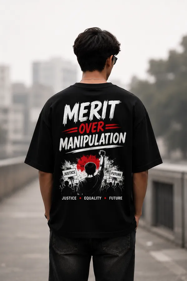 Merit_Over_Manipulation_|_No_More_Paper_Leaks_Oversized_Graphic_UNISEX_T-Shirt_–_Premium_Cotton_Black_Tee