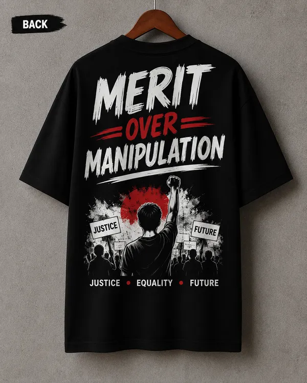 Merit_Over_Manipulation_|_No_More_Paper_Leaks_Oversized_Graphic_UNISEX_T-Shirt_–_Premium_Cotton_Black_Tee