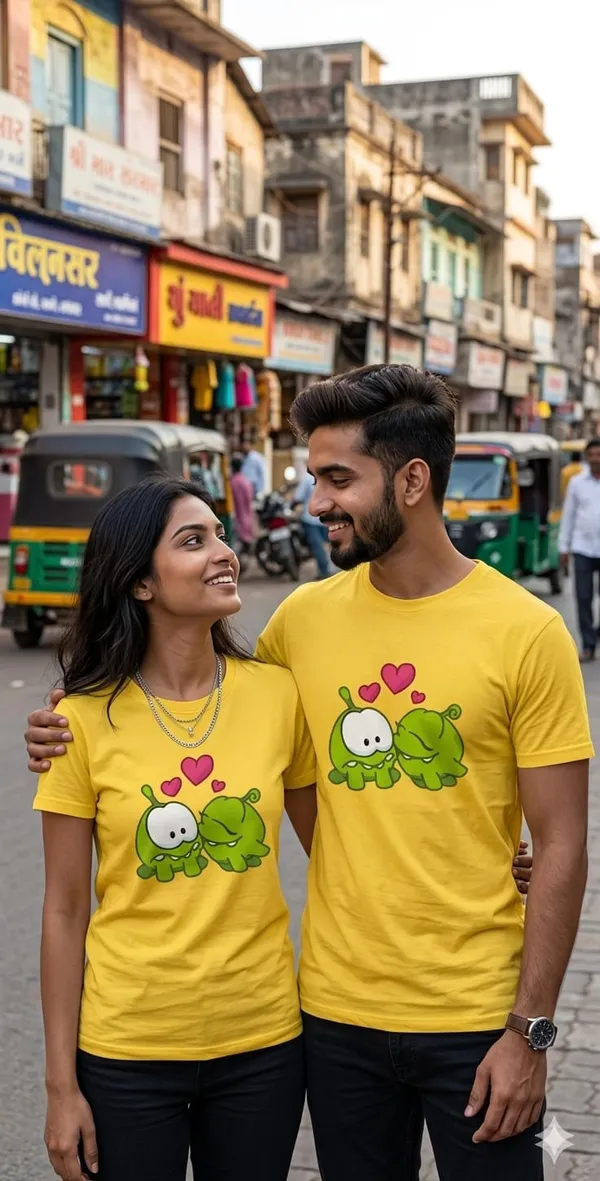 Yellow_Cotton_Regular_Fit_Cartoon_Turtle_Graphic_T_Shirt_For_Unisex
