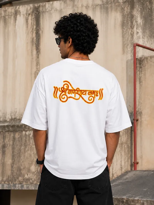 Premium_Oversized_Lord_Ganesha_Graphic_Printed_T-Shirt_for_Men_|_White_Cotton_Streetwear_Tee
