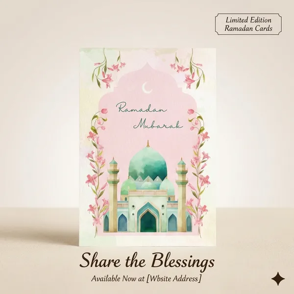 Limited_Edition_Ramadan_Mubarak_Greeting_Card_With_Mosque_And_Floral_Design
