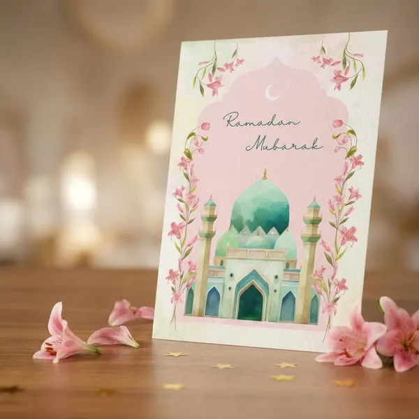 Limited_Edition_Ramadan_Mubarak_Greeting_Card_With_Mosque_And_Floral_Design