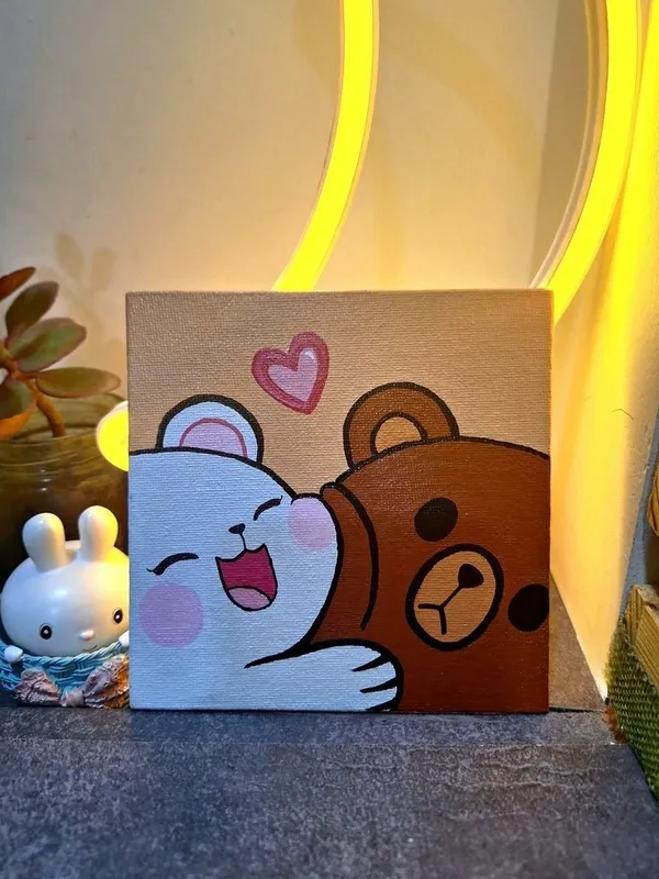 Cute_Bear_Hug_Canvas_Painting_-_Handmade_Wall_Art_Decor