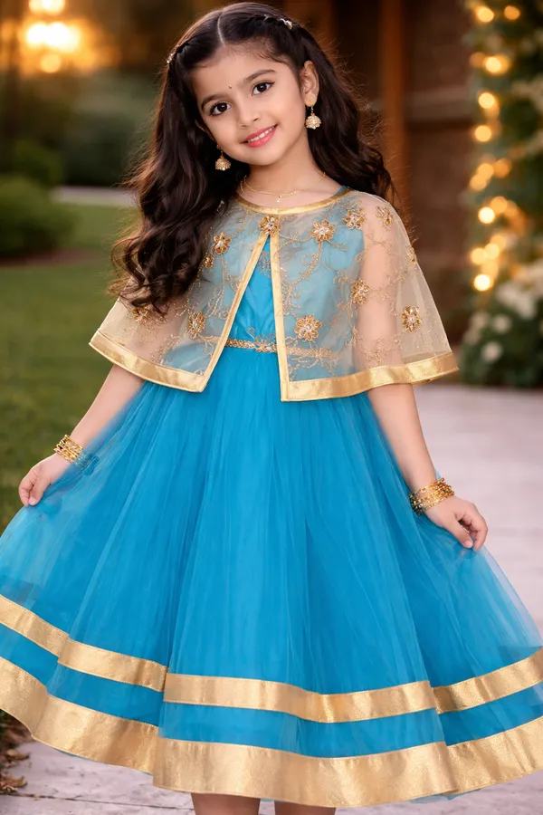 Turquoise_Blue_Gown_With_Cape