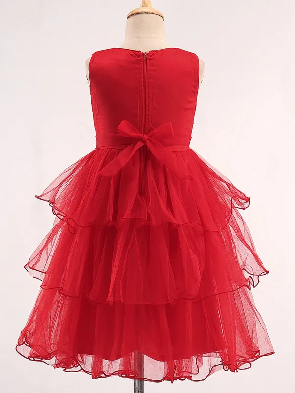 Red_Sequins_Layered_Dress