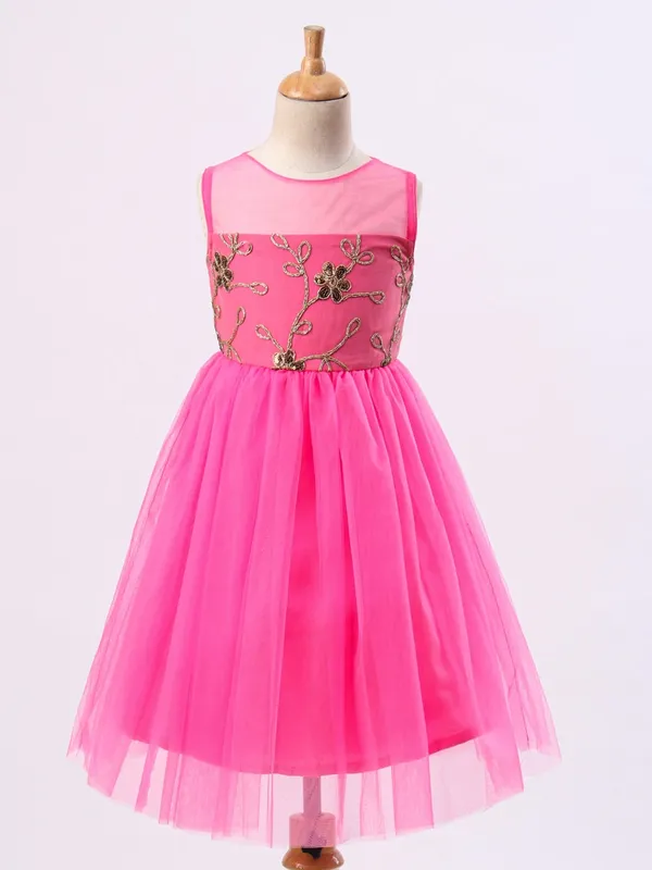 Fuschis_Pink_Embroidered_Party_Dress