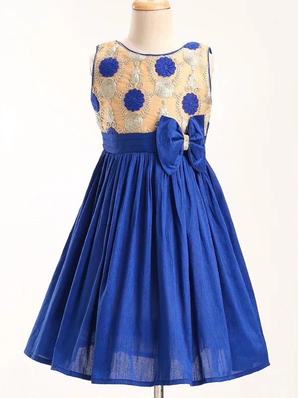 Phlox_Design_V_Neck_Party_Dress_Royal_Blue