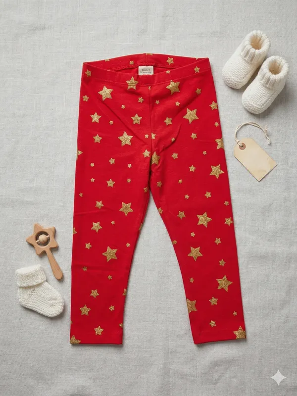 Golden_Shimmer_Star_Leggings_Red