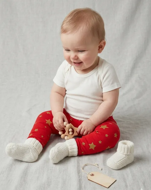 Golden_Shimmer_Star_Leggings_Red