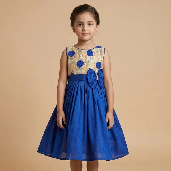 Phlox_Design_V_Neck_Party_Dress_Royal_Blue