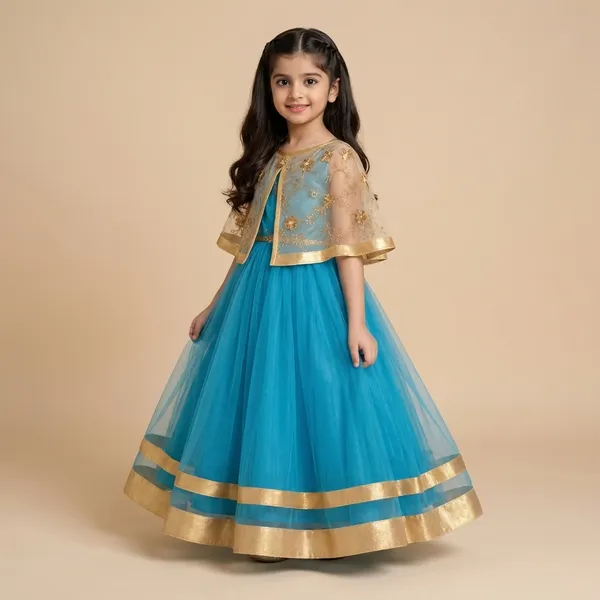 Turquoise_Blue_Gown_With_Cape