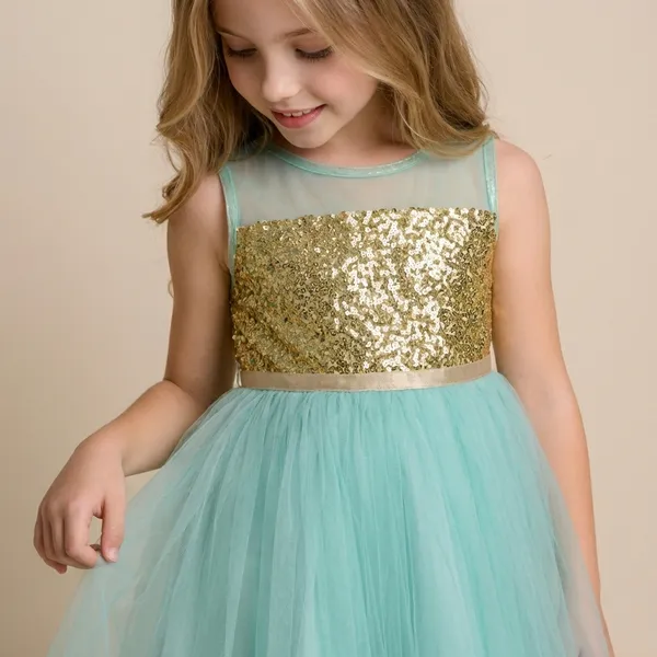 Golden_Sequins_Blue_Dress