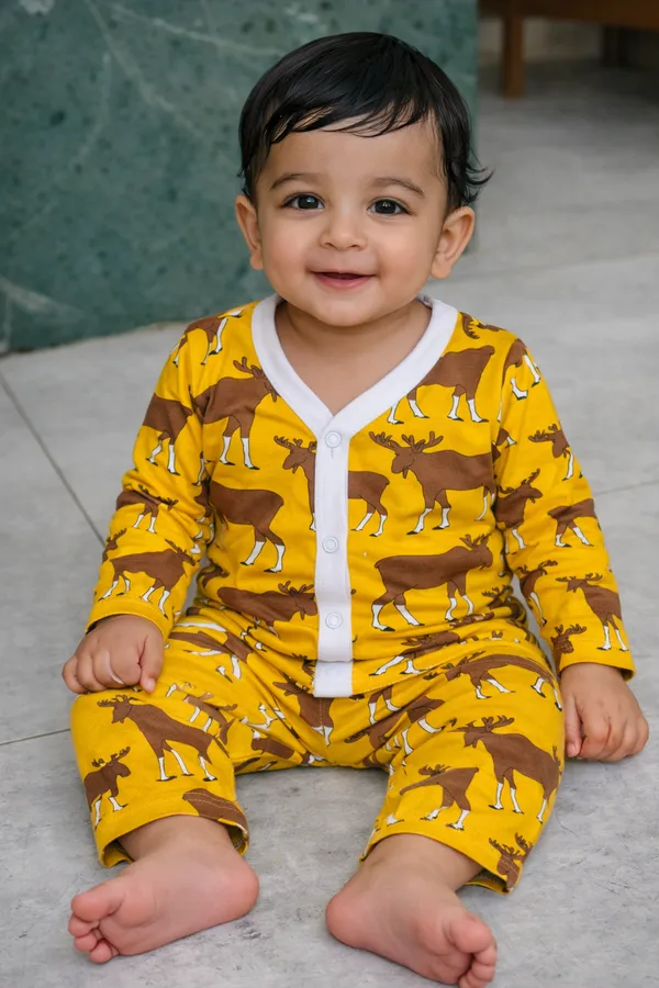 Yellow_Cotton_Premium_Baby_Sleepwear_For_Kids