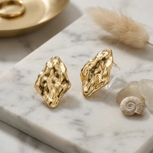 Anti_Tarnish_Gold_Plated_Textured_Stud_Earrings